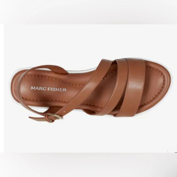 NWOB Marc Fisher Go Get Buckle Strap Sandal in Tan 6.5 - Picture 2 of 10